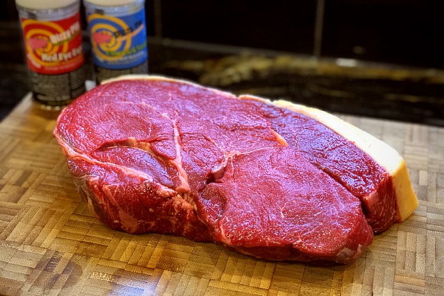 2kg rump steak with BBQ rubs